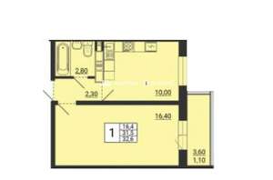 1-к квартира, вторичка, 33м2, 5/10 этаж