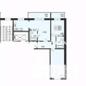 2-к квартира, вторичка, 62м2, 5/10 этаж