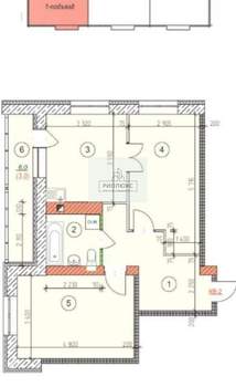 2-к квартира, вторичка, 60м2, 3/4 этаж