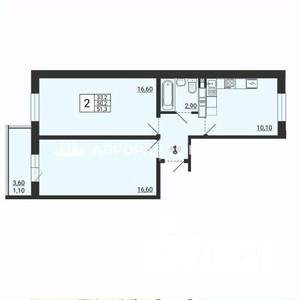 2-к квартира, вторичка, 51м2, 5/10 этаж