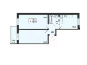 2-к квартира, вторичка, 51м2, 7/10 этаж